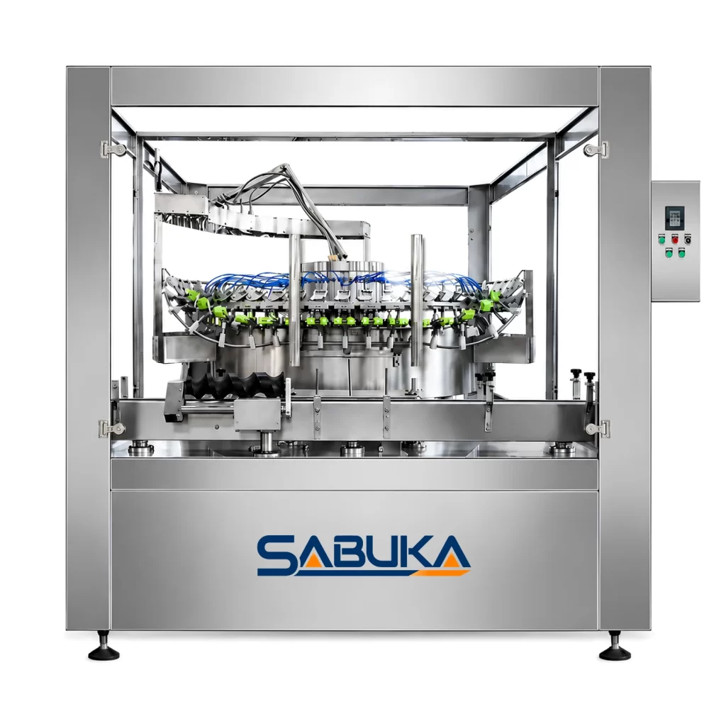 Máy rửa chai lọ thủy tinh, nhựa PET tự động nhiều vòi SABUKA SBK-ABM-2400