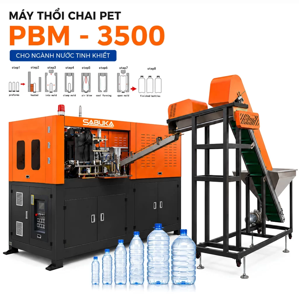 Máy thổi chai pet PBM – 3500