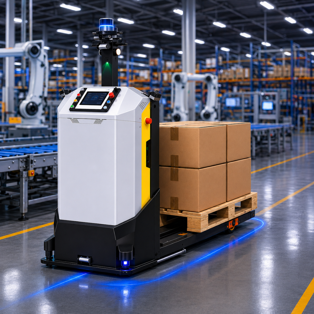 Xe tự hành AGV Sabuka tự động chính xác cao đạt chuẩn