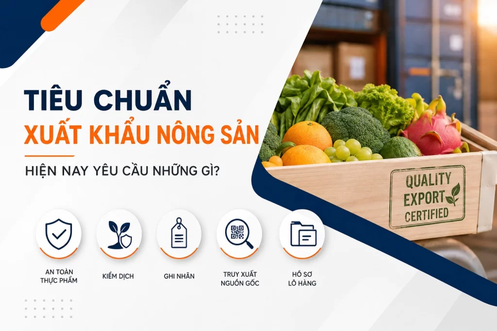 Tiêu chuẩn xuất khẩu nông sản hiện nay yêu cầu những gì?