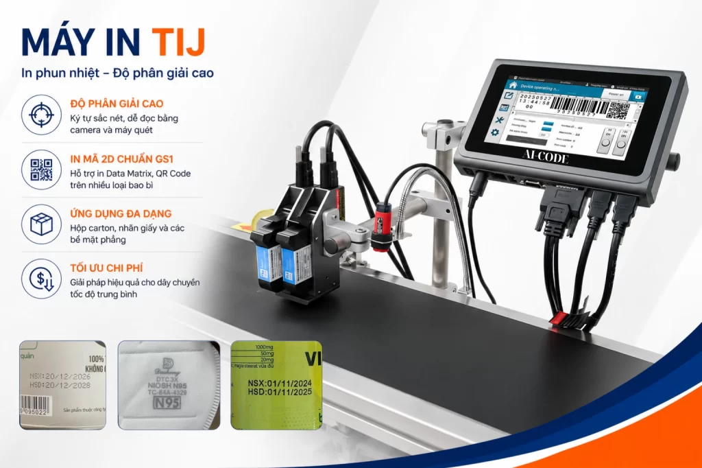Máy in date code TIJ trong truy xuất nguồn gốc dược phẩm