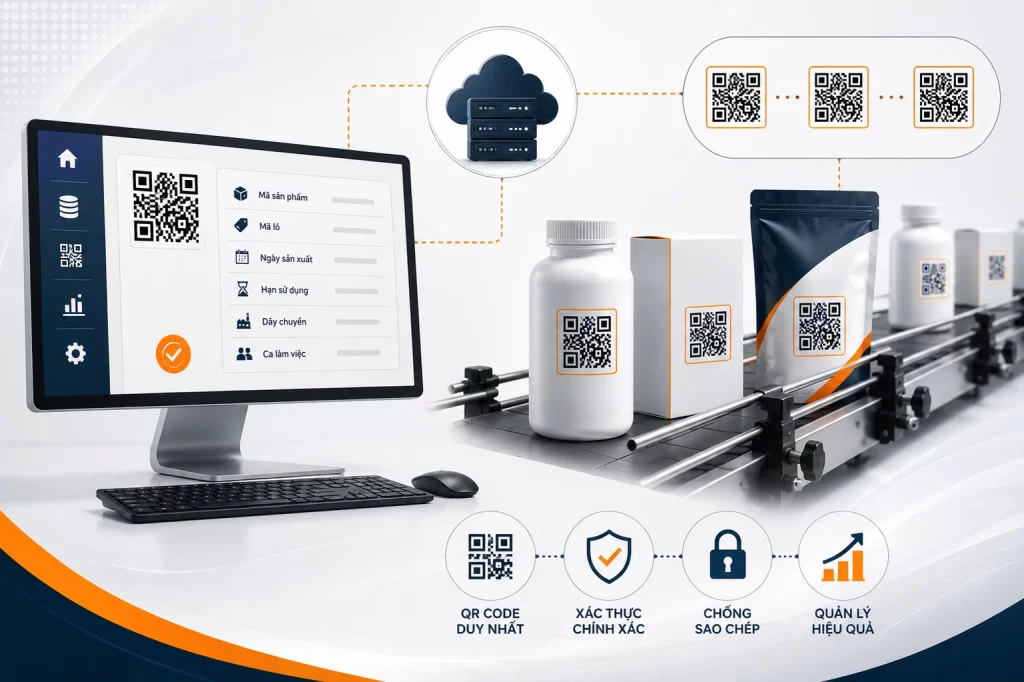 Tạo QR Code duy nhất cho từng sản phẩm hoặc từng lô