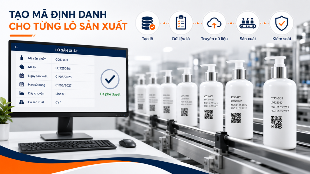 Tạo mã định danh cho từng lô sản xuất