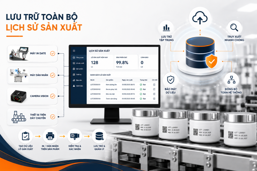 Lưu trữ toàn bộ lịch sử sản xuất