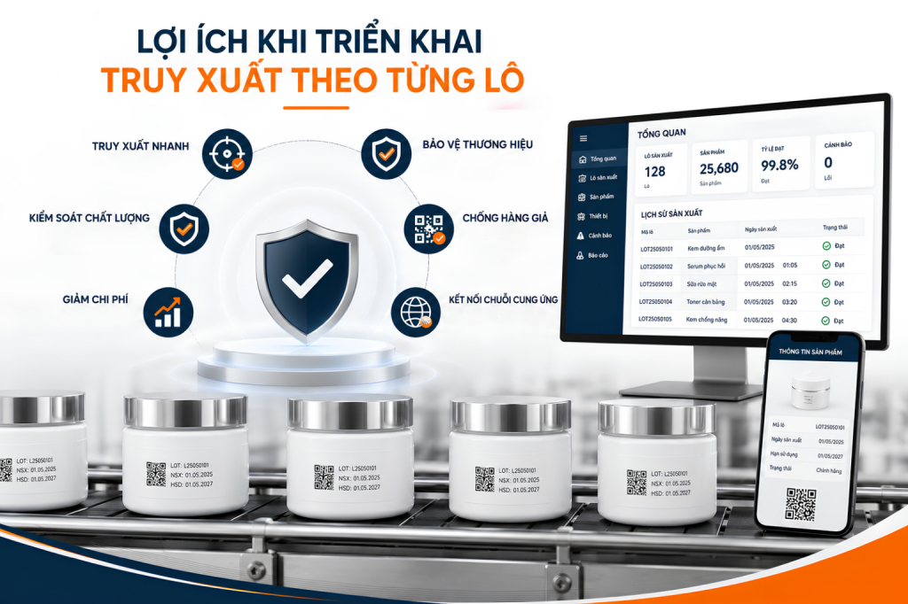 Doanh nghiệp mỹ phẩm nhận được những lợi ích gì khi triển khai truy xuất theo từng lô?