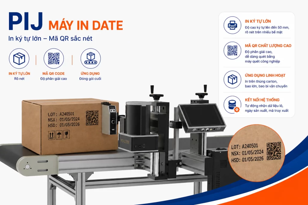 Máy in date code PIJ trong truy xuất nguồn gốc dược phẩm