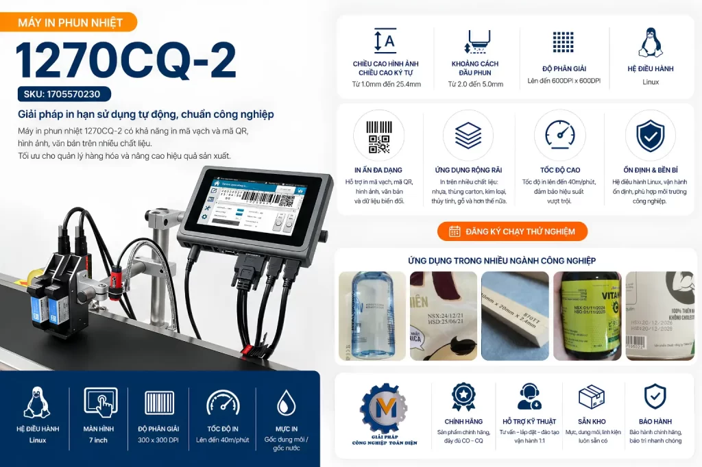Máy phun nhiệt trong giải pháp truy xuất nguồn gốc thực phẩm