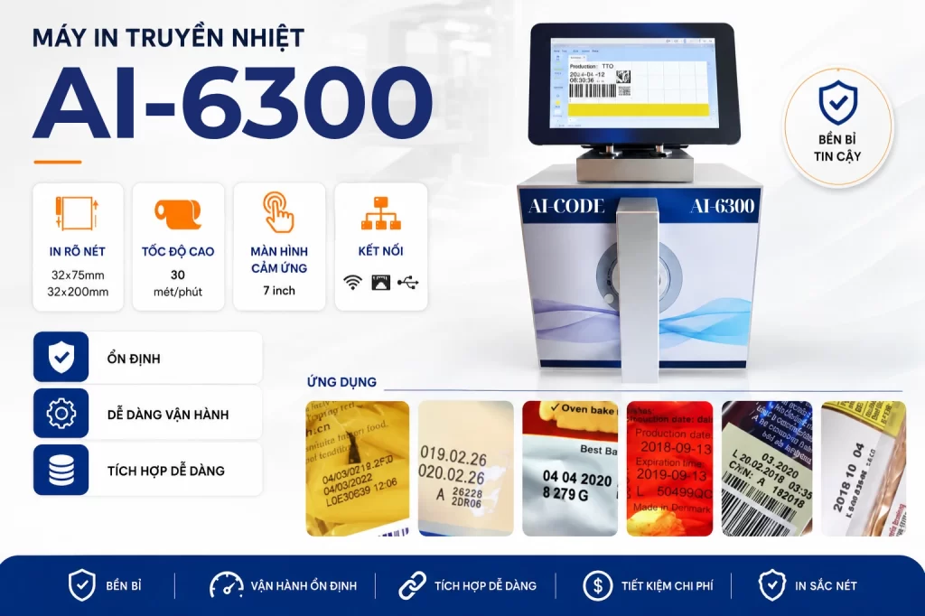 Máy in truyền nhiệt TTO, giải pháp in truy vết bằng QR chuyên biệt cho bao bì màng mềm