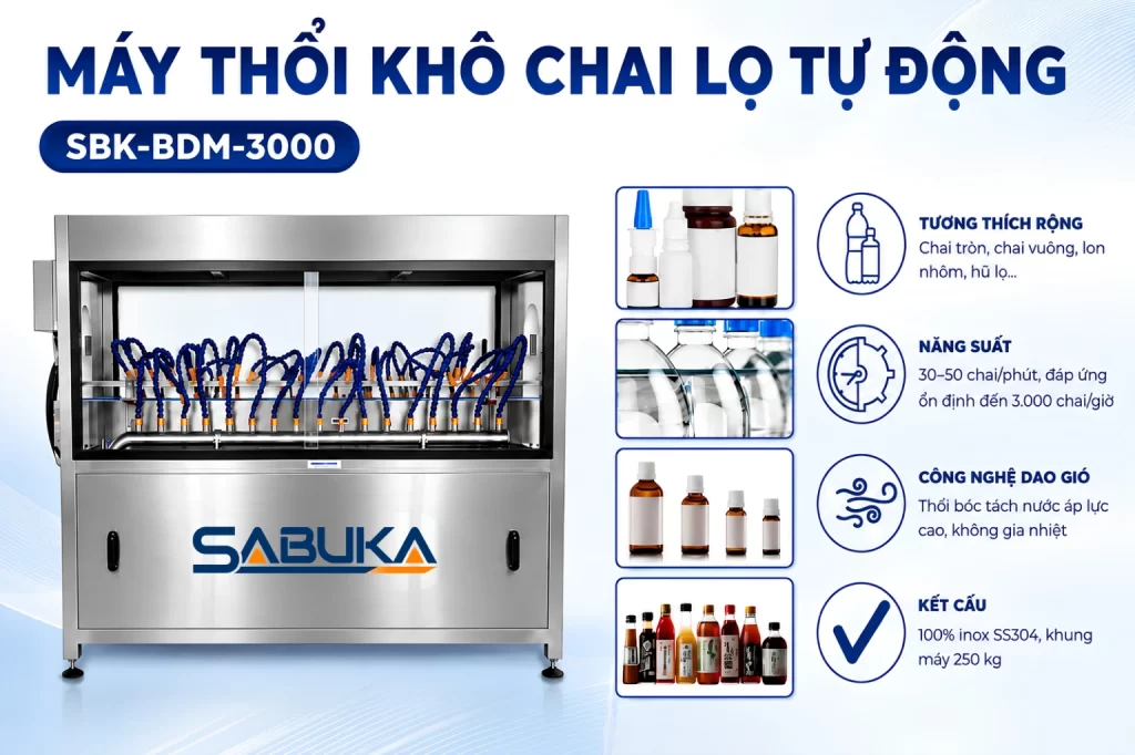 Máy thổi khô chai SBK-BDM-3000