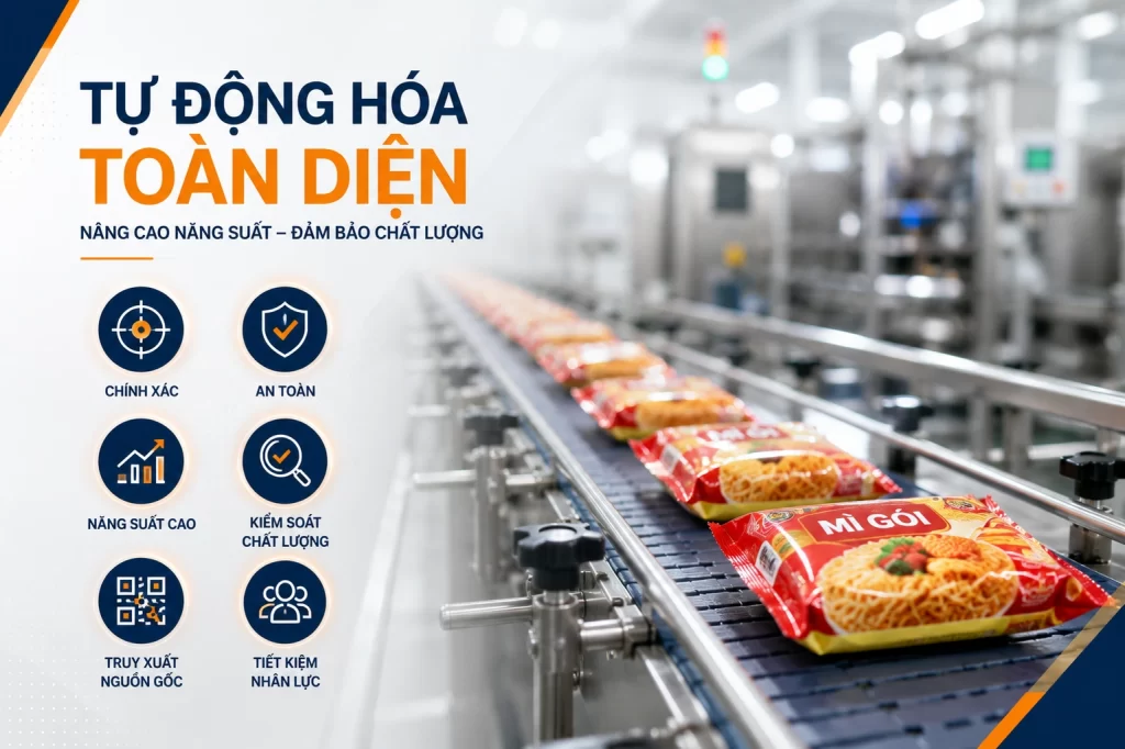 Vì sao doanh nghiệp thực phẩm cần đầu tư dây chuyền đóng gói bao bì tự động?