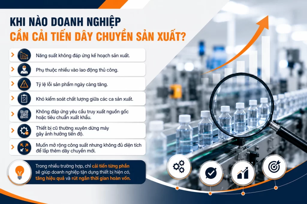 Khi nào doanh nghiệp cần cải tiến dây chuyền sản xuất?
