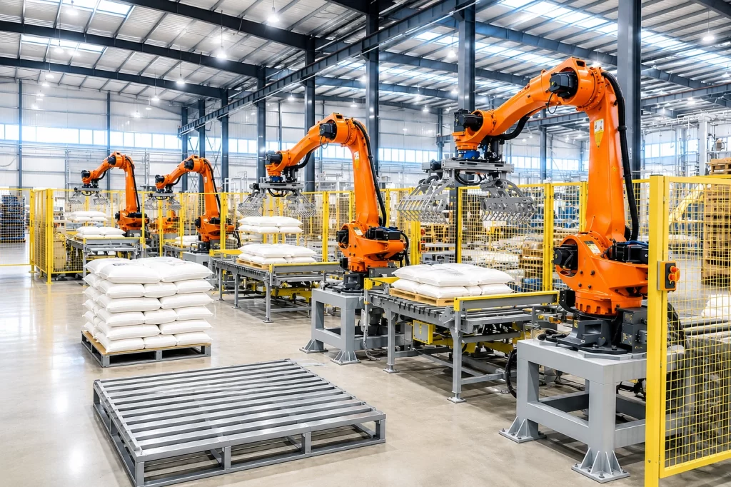 Dây chuyền sản xuất tự động tích hợp Robot và AI
