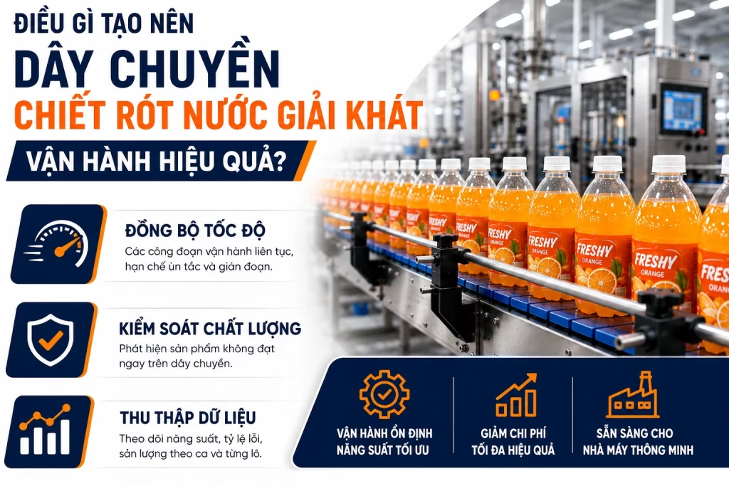 Điều gì tạo nên một dây chuyền chiết rót nước giải khát vận hành hiệu quả?