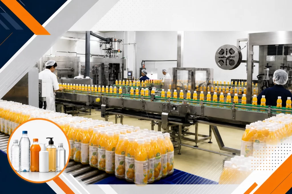 Các thiết bị cần thiết trong dây chuyền chiết rót đóng nắp chai hiện đại