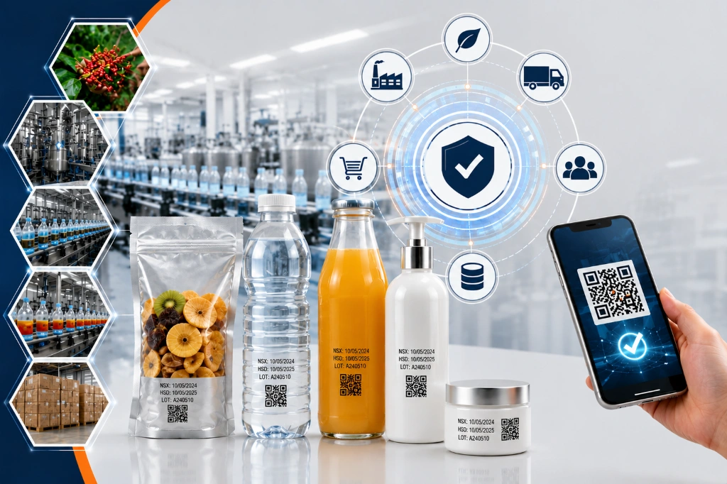 Giải pháp truy xuất nguồn gốc sản phẩm cho doanh nghiệp sản xuất thực phẩm, đồ uống và mỹ phẩm