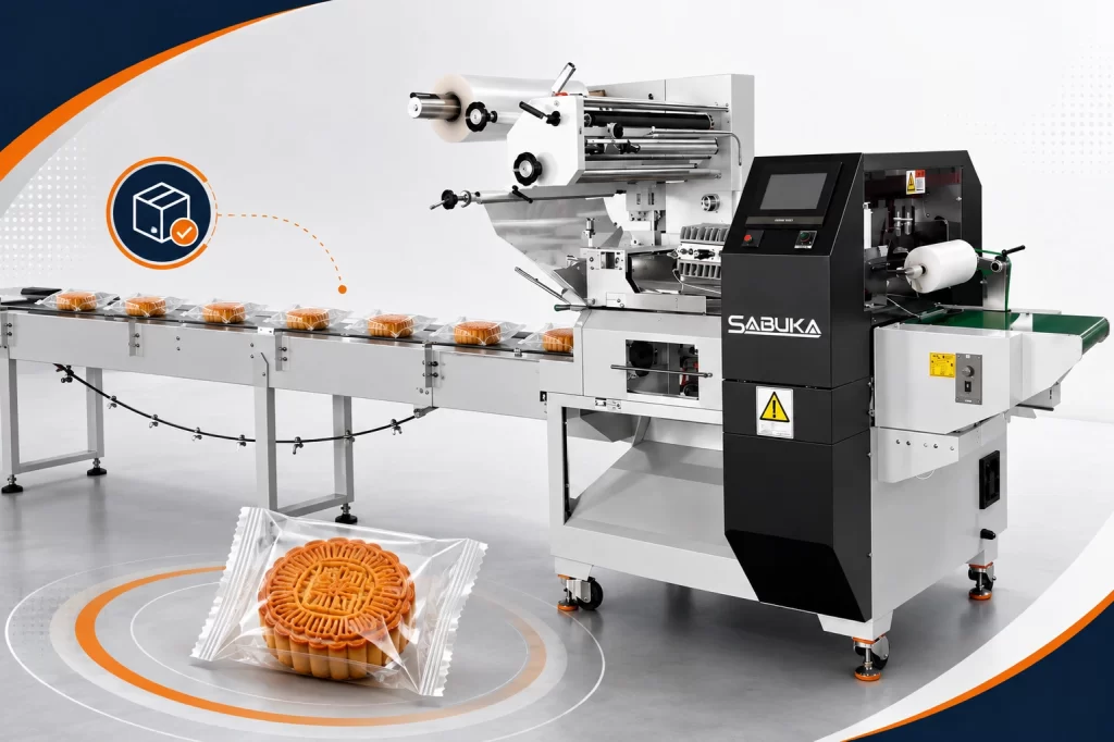 Cách đóng gói từng bánh bằng máy đóng gói bánh trung thu