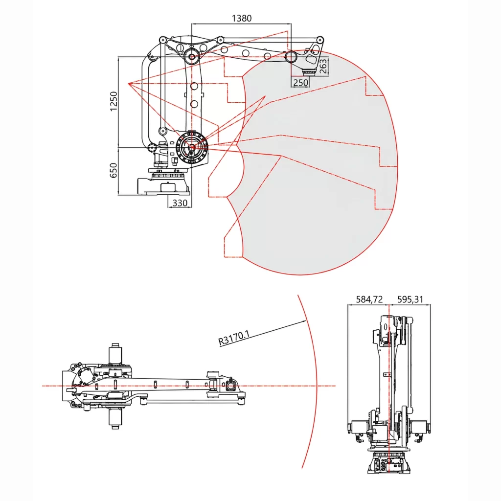 Tầm với của robot công nghiệp