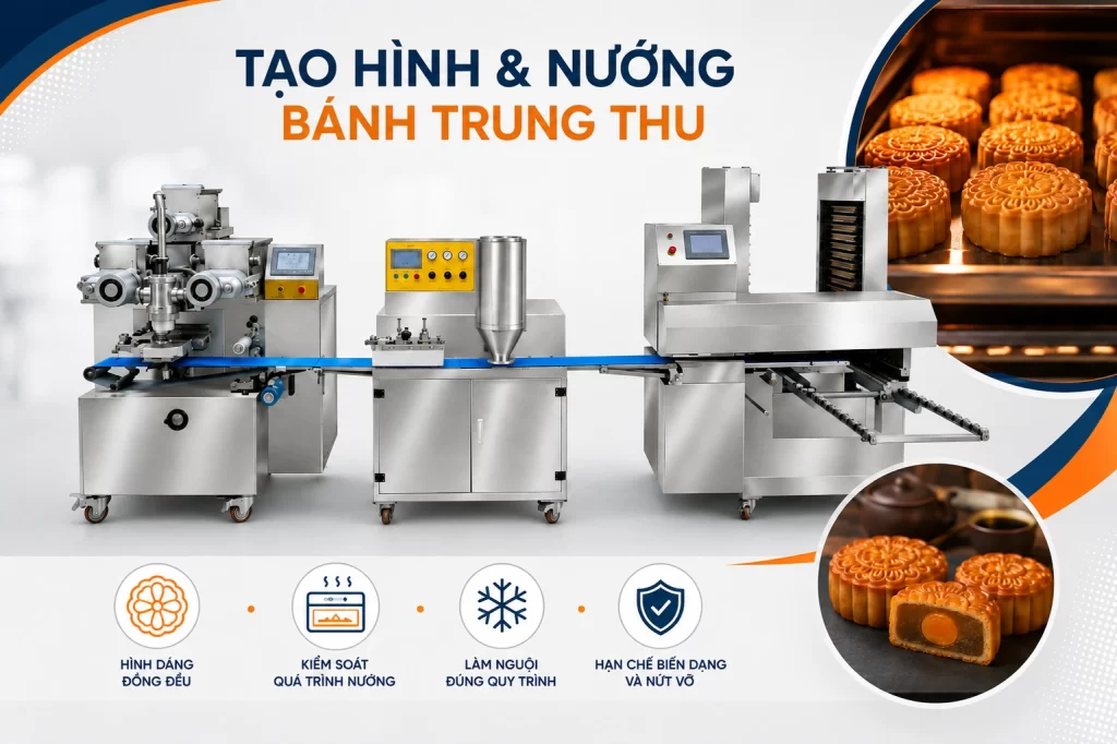 Bước 2: Tạo hình và nướng bánh trung thu