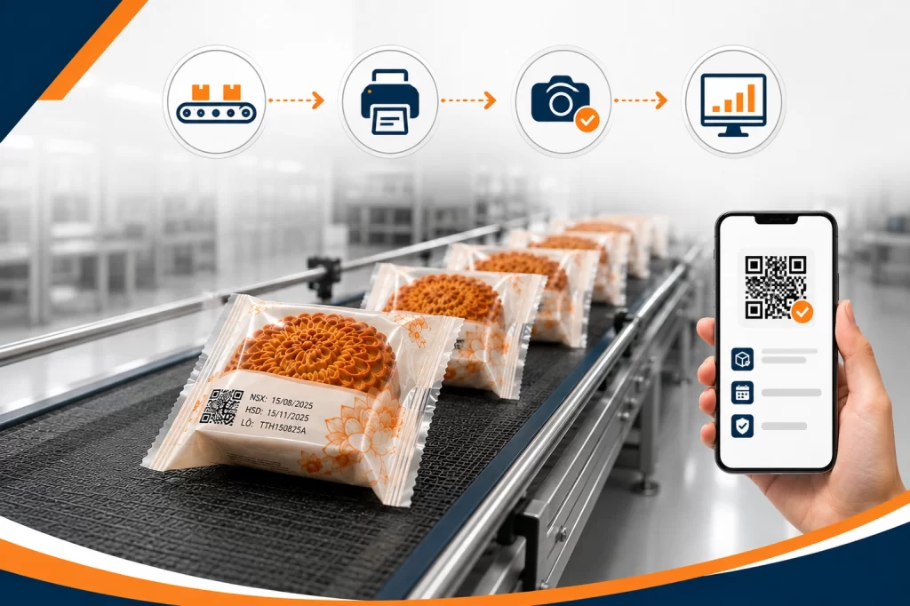 Lợi ích khi ứng dụng máy in date bánh trung thu kết hợp truy xuất nguồn gốc