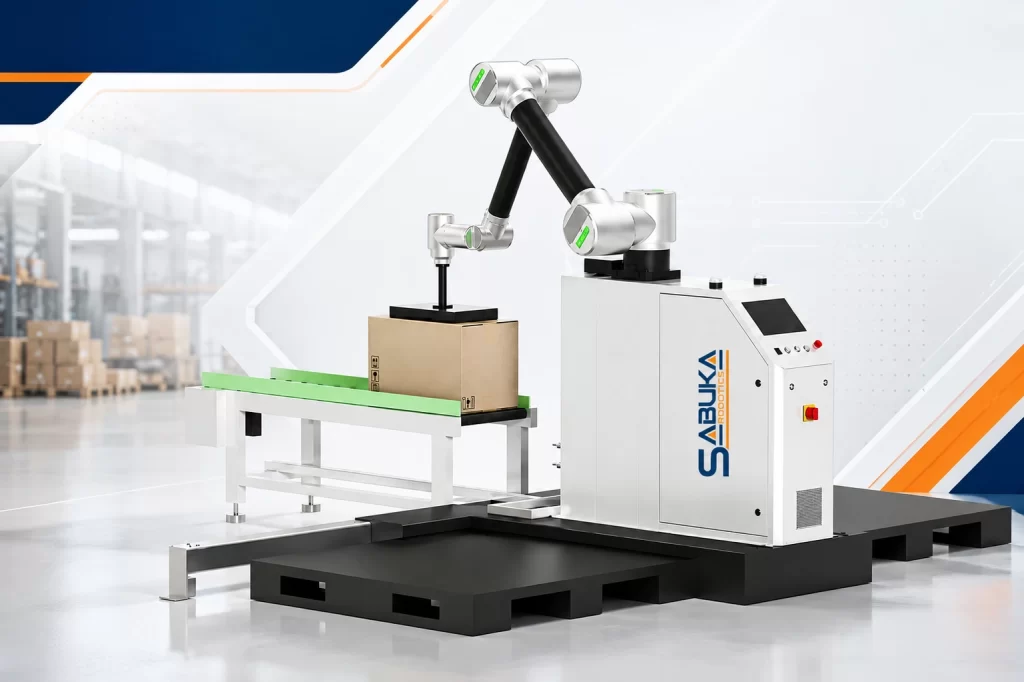 Cobot Palletizer là gì? Cấu tạo, nguyên lý và ứng dụng xếp pallet tự động trong dây chuyền đóng gói