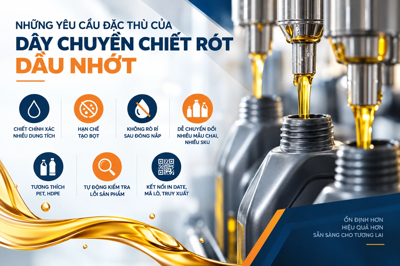 Những yêu cầu đặc thù của dây chuyền chiết rót dầu nhớt