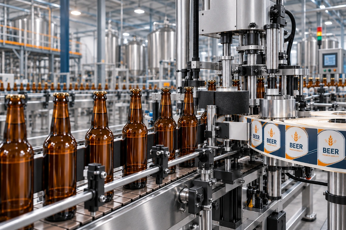 Top 5 máy dán nhãn chai bia tự động đáng đầu tư 2026