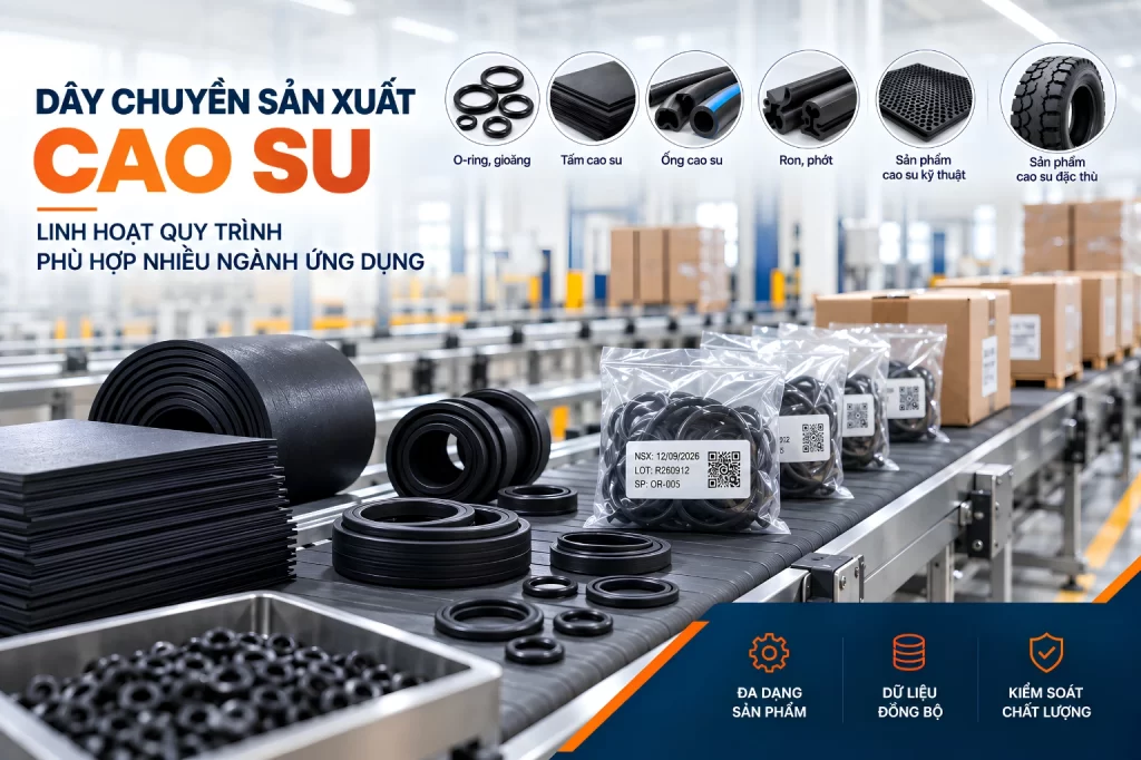 Giải pháp dây chuyền sản xuất cao su phù hợp với nhiều quy trình