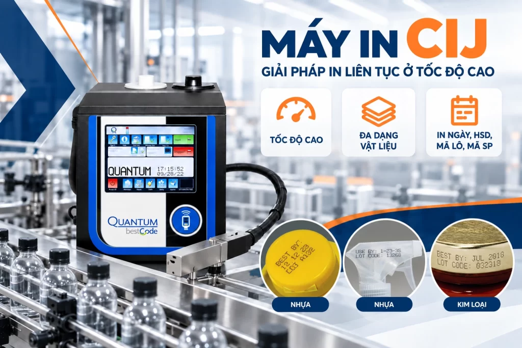 Máy in phun date code BestCode Quantum liên tục