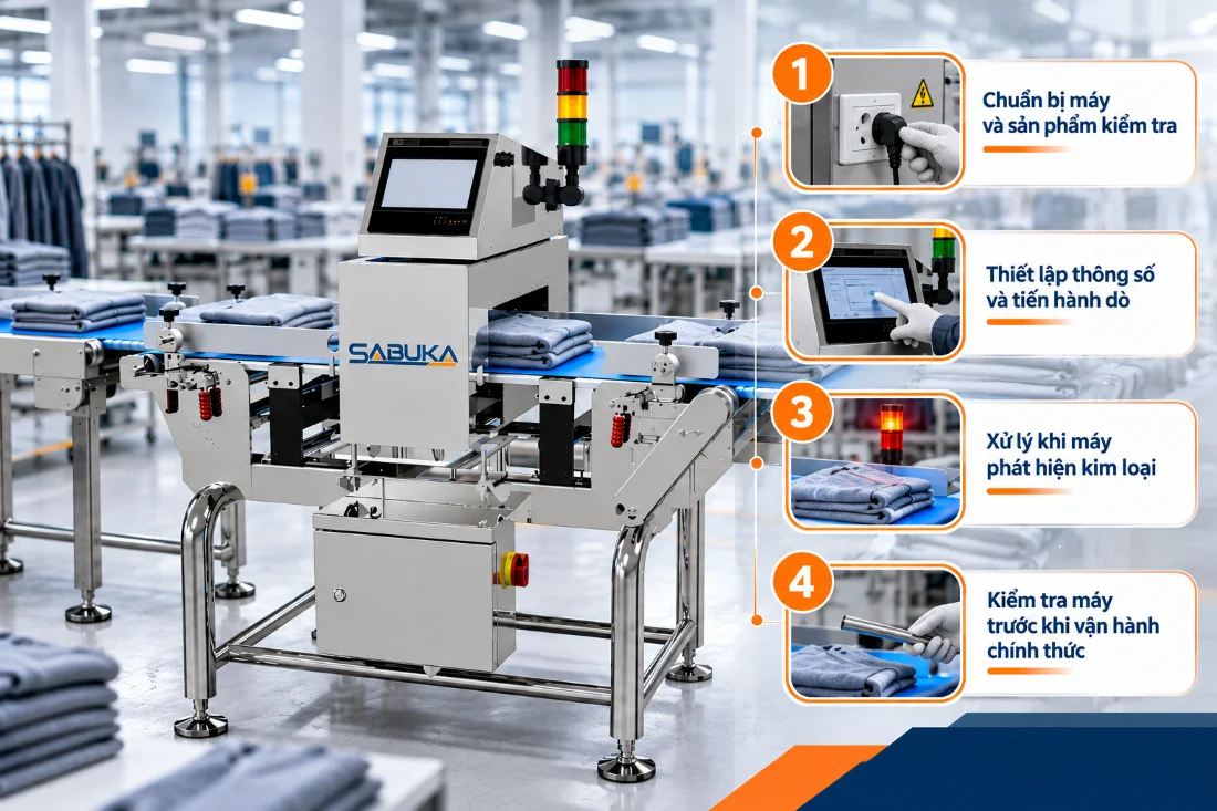 Hướng dẫn sử dụng máy dò kim trong ngành may