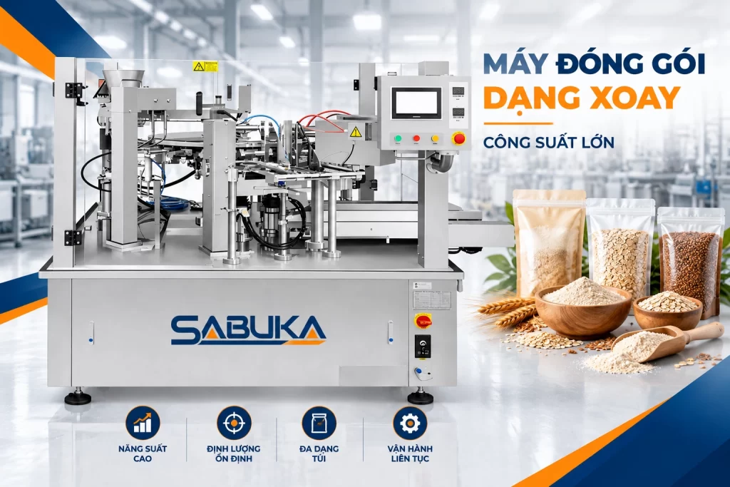 Máy đóng gói dạng xoay công suất lớn