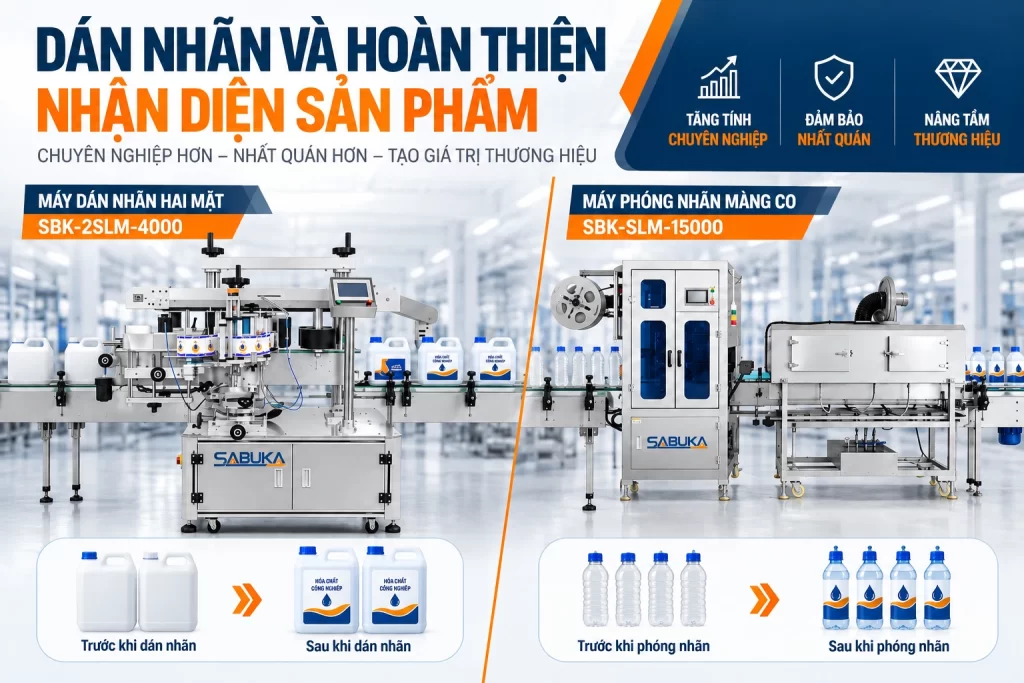 Dán nhãn và hoàn thiện nhận diện sản phẩm