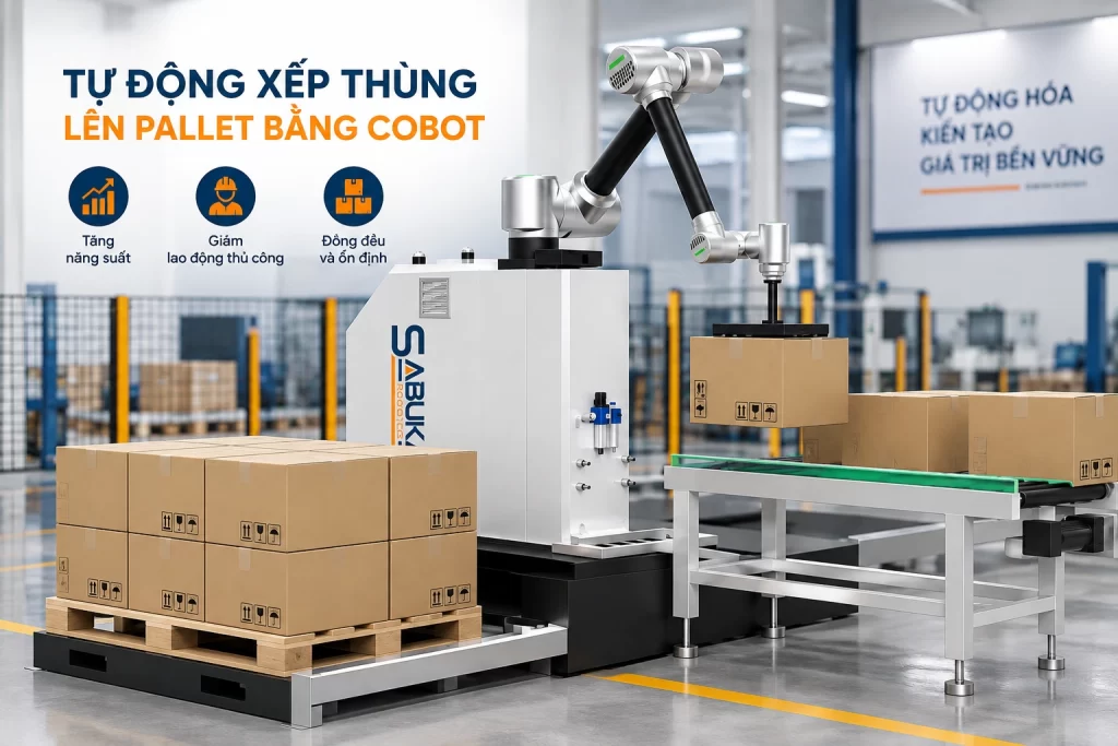 Giải pháp tự động hóa công đoạn đóng gói cuối dây chuyền sản xuất cao su