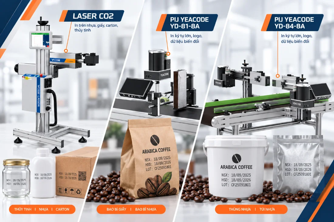 Giải pháp in ấn trên các bề mặt bao bì khác nhau