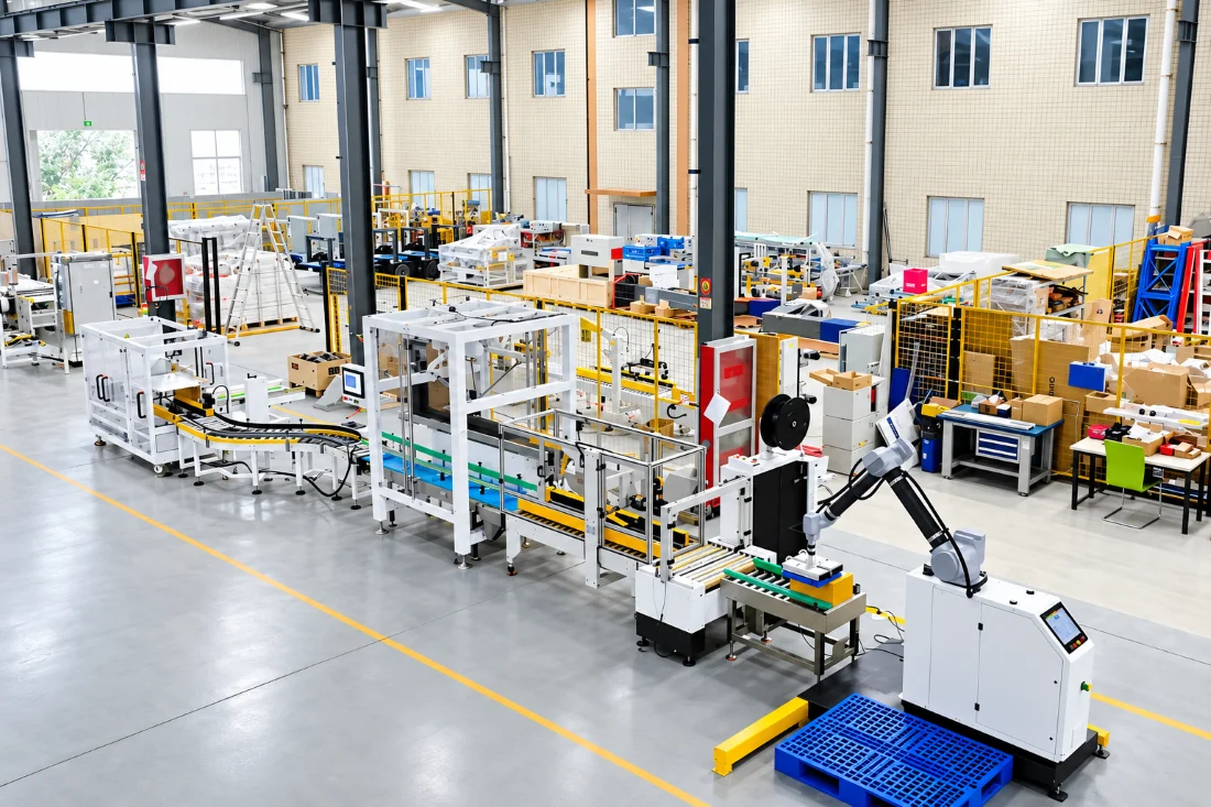 Dây chuyền đóng gói thùng carton tự động tối ưu cho nhà máy