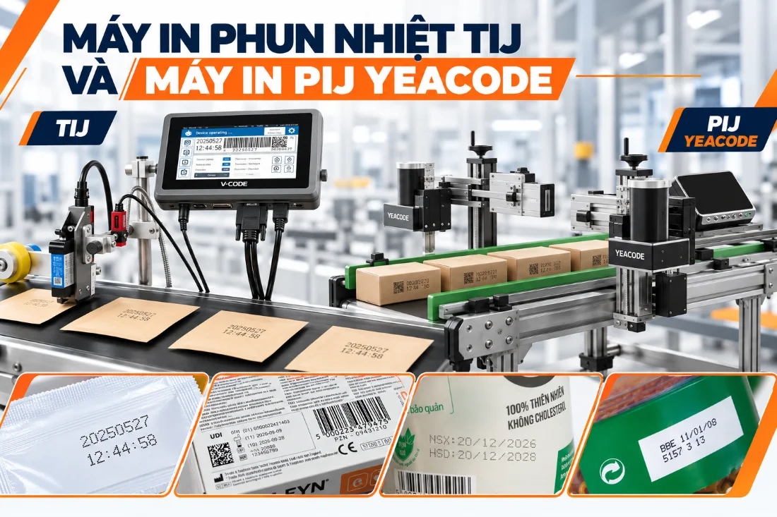 Máy in phun nhiệt TIJ và máy in PIJ Yeacode