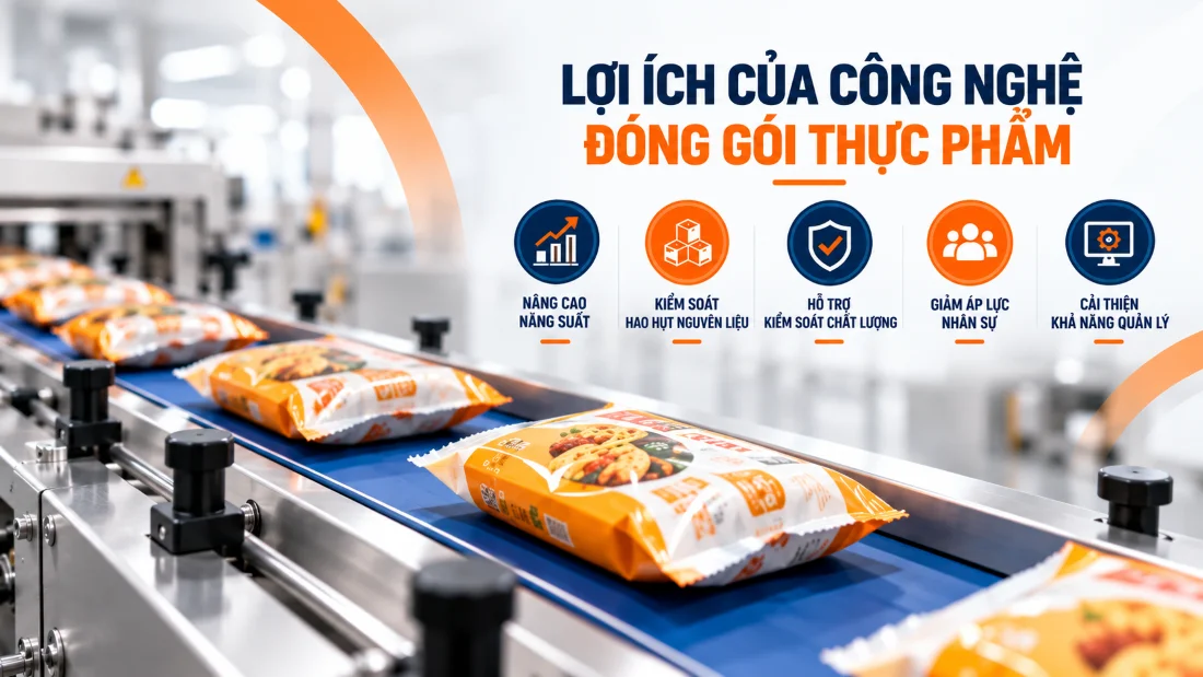 Lợi ích của công nghệ đóng gói thực phẩm đối với doanh nghiệp sản xuất