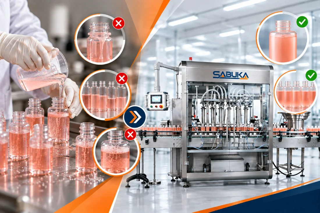 So sánh chiết rót mỹ phẩm thủ công và tự động, từ độ đồng đều đến hiệu quả vận hành