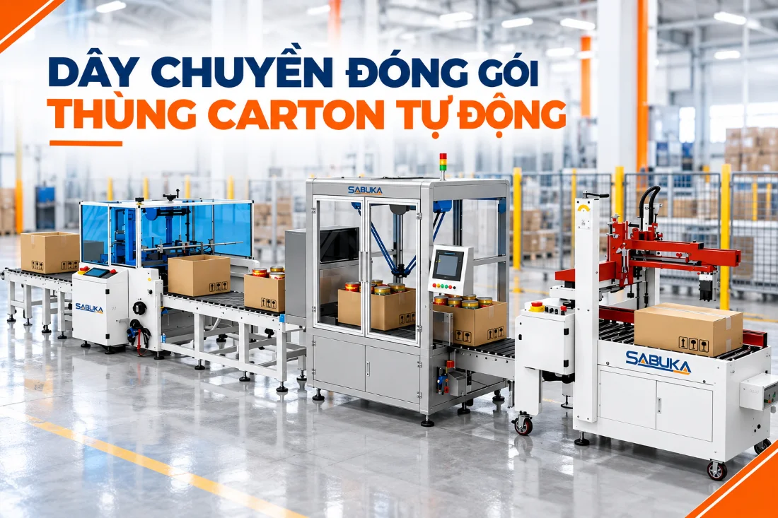 Dây chuyền đóng gói thùng carton tự động