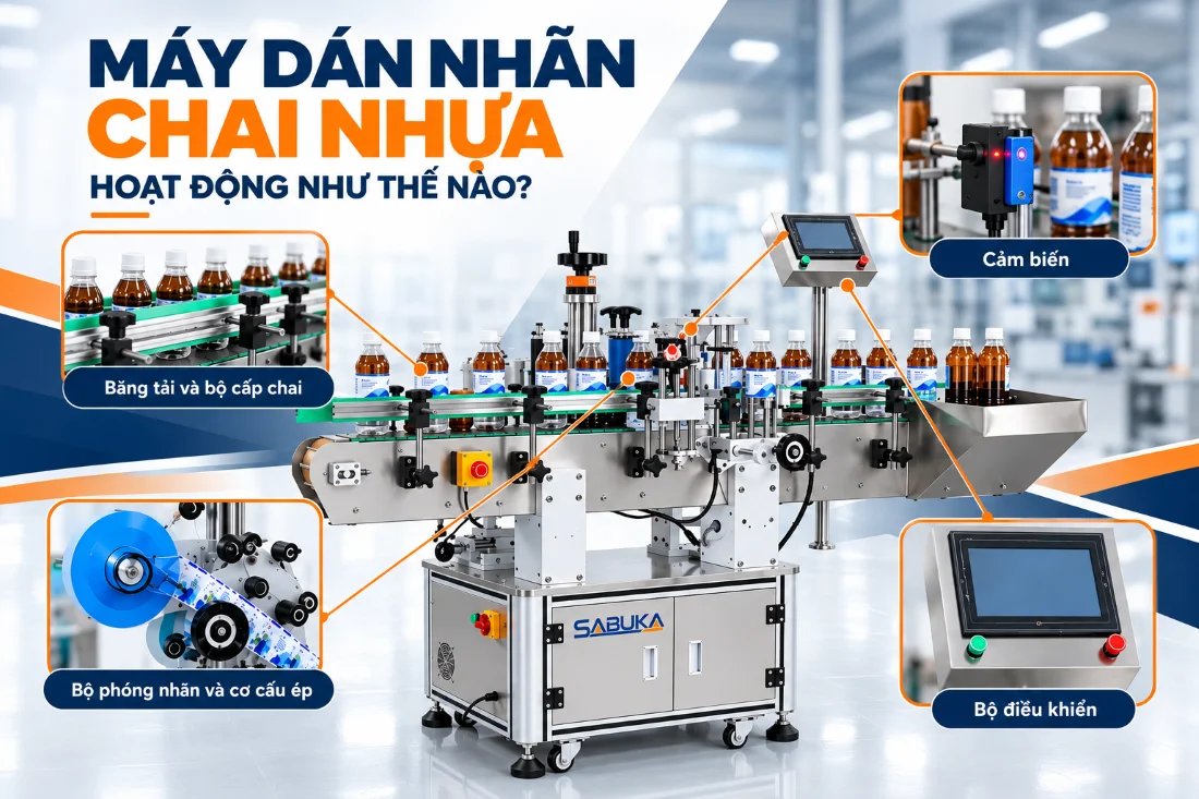 Máy dán nhãn chai nhựa là gì?