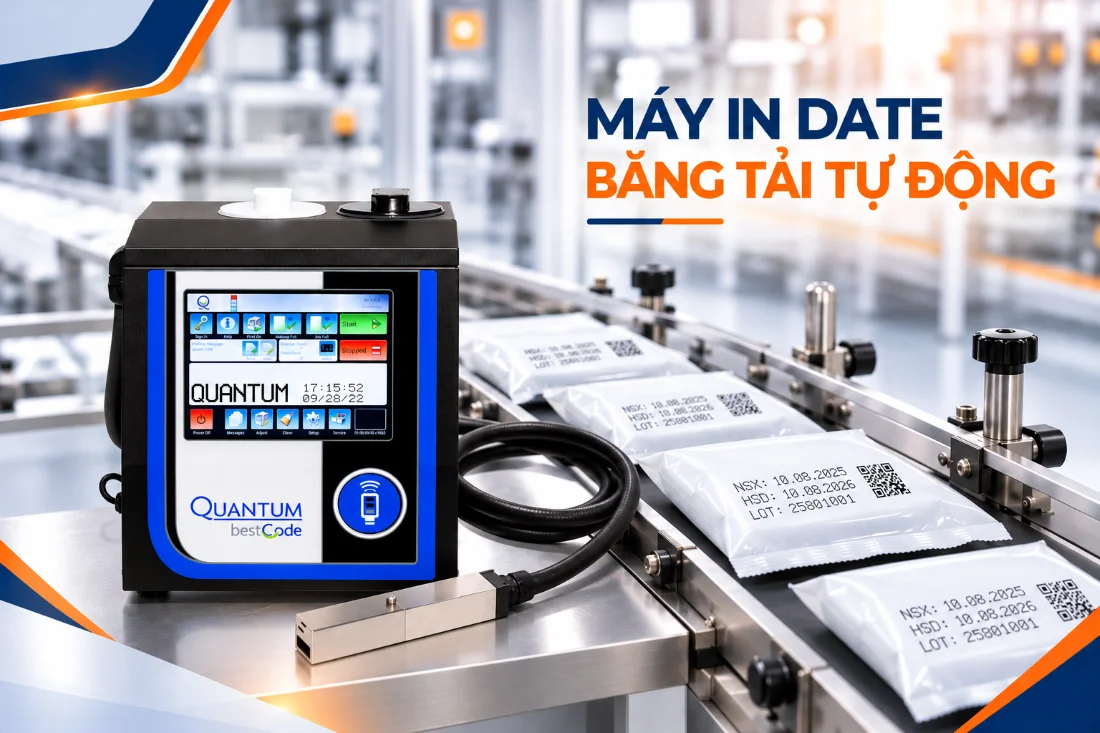 Máy in date băng tải hoạt động như thế nào?