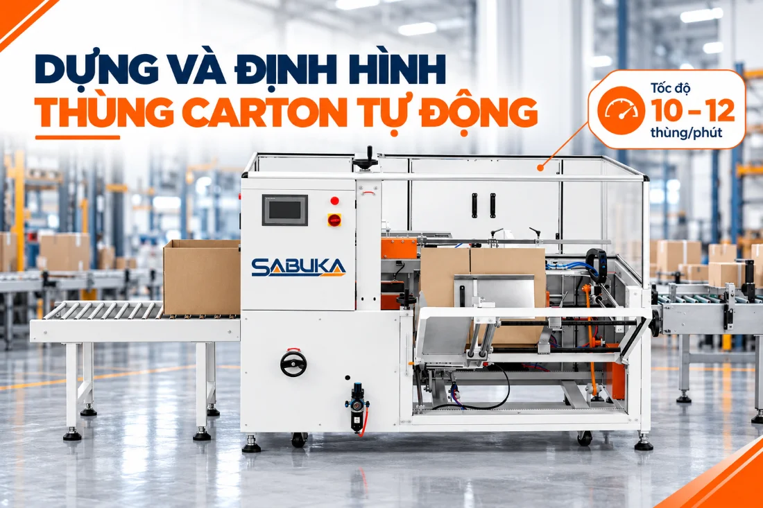 Dựng và định hình thùng carton tự động