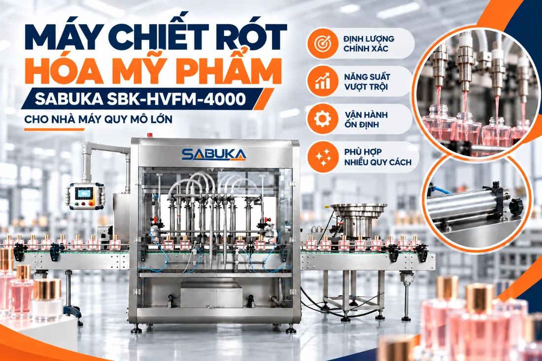 Máy chiết rót nước hoa SBK-HVFM-4000 cho nhà máy quy mô lớn