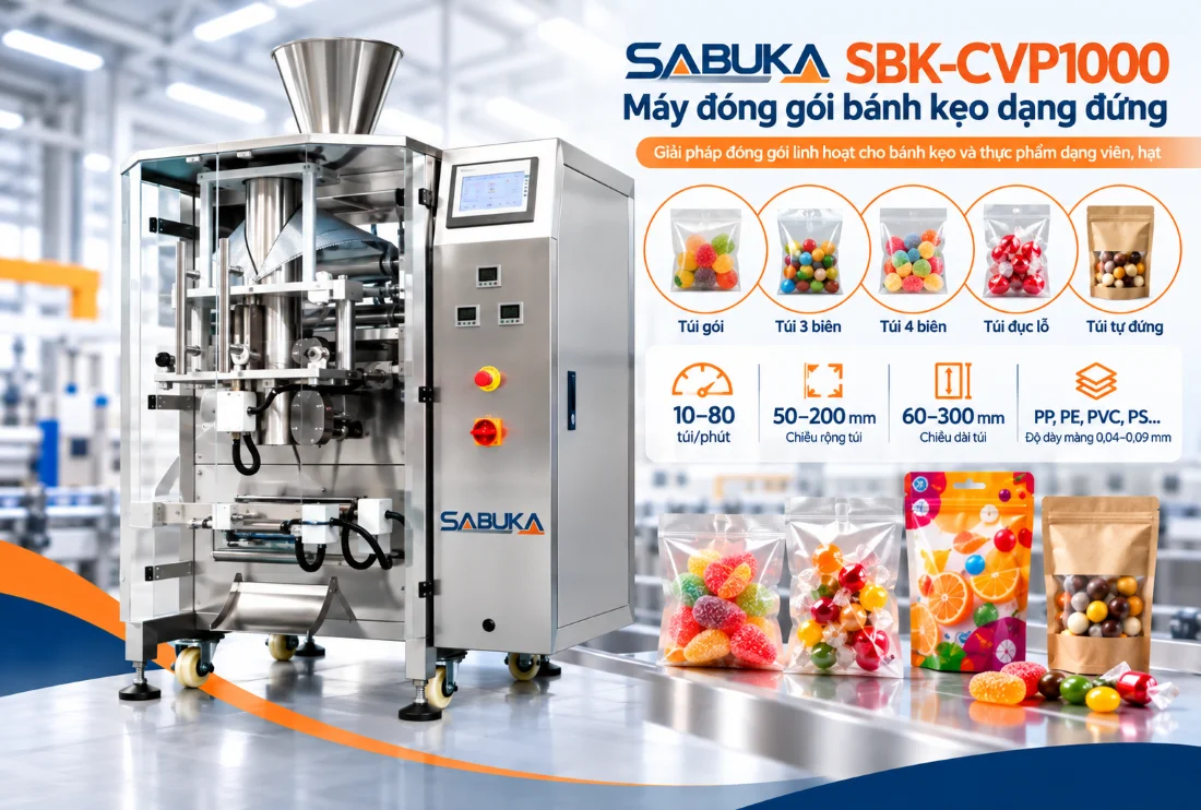 Máy đóng gói bánh kẹo dạng đứng SBK-CVP1000