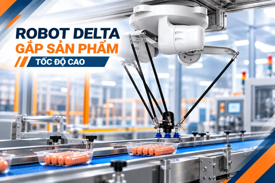 Robot Delta gắp sản phẩm tốc độ cao