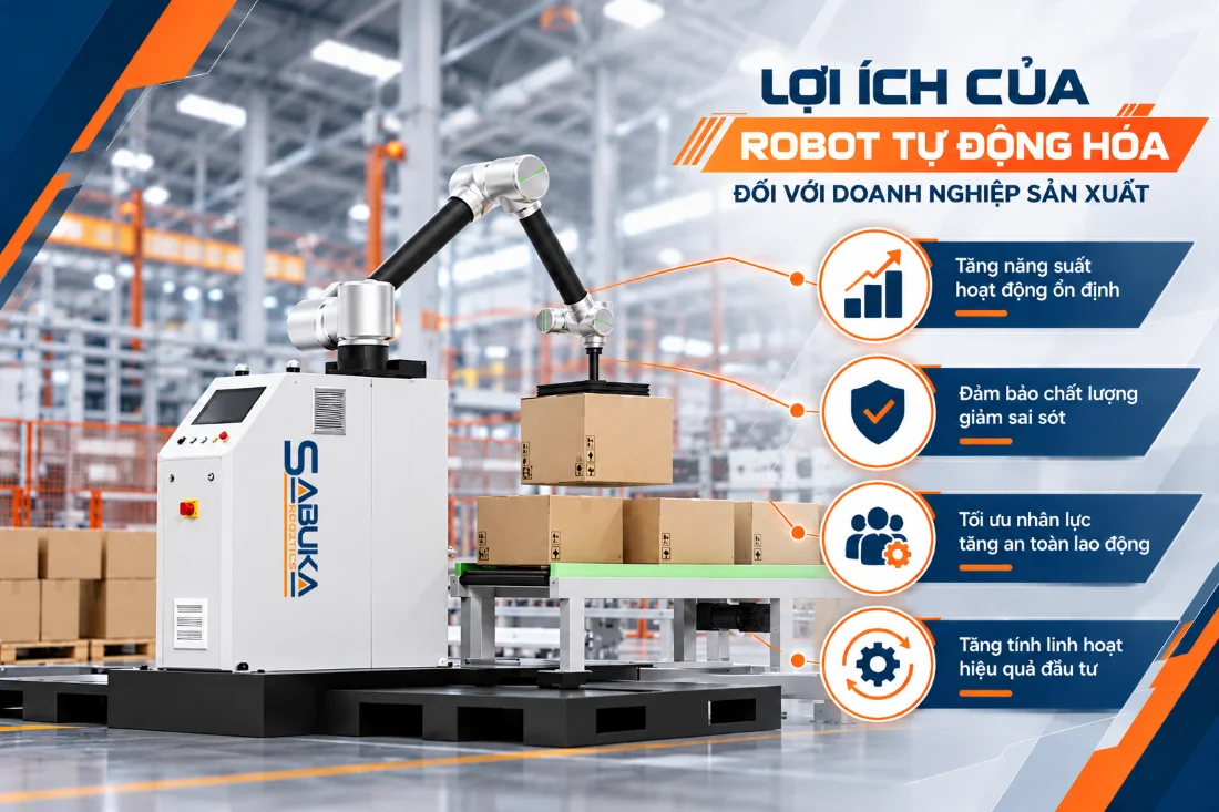 Lợi ích của robot tự động hóa đối với doanh nghiệp sản xuất