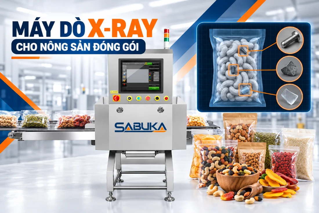 Máy dò tạp chất x-ray nông sản đóng gói