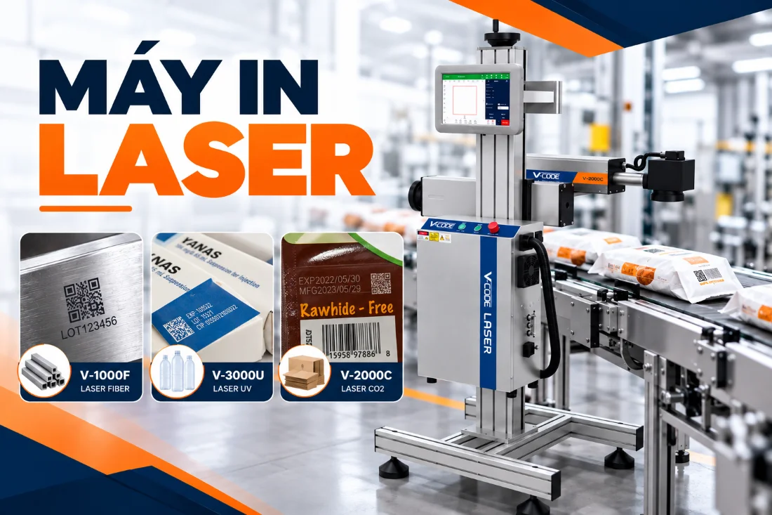 Máy in date laser cho mã hóa truy xuất nguồn gốc hàng hóa