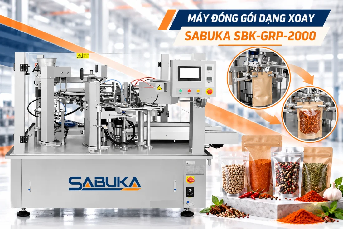 Máy đóng gói gia vị dạng xoay Sabuka SBK-GRP-2000