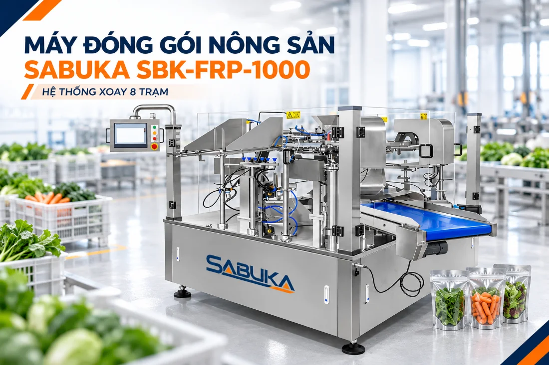 Máy đóng gói nông sản dạng xoay Sabuka SBK-FRP-1000