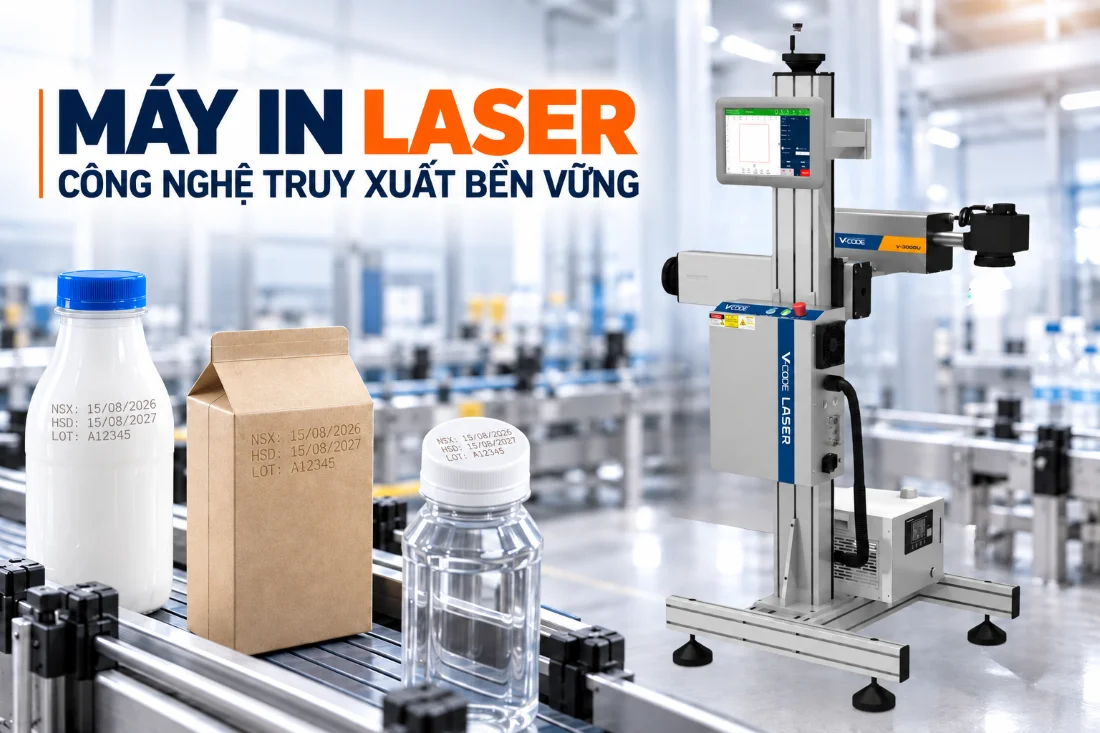 Máy in Laser truy xuất nguồn gốc sữa bền vững, đa dạng quy cách